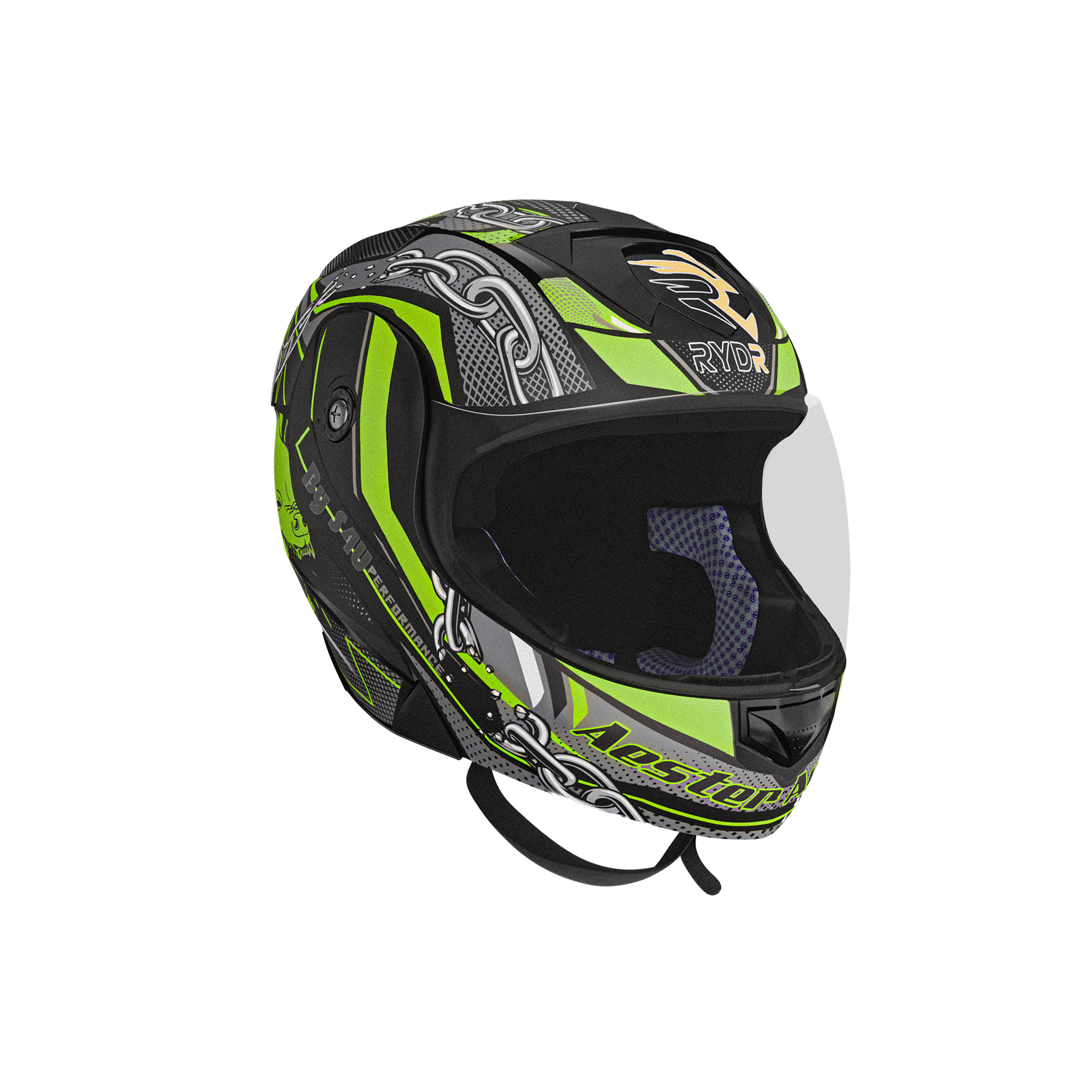 Rydr Aster Crust Dx - Black / Green Graphics