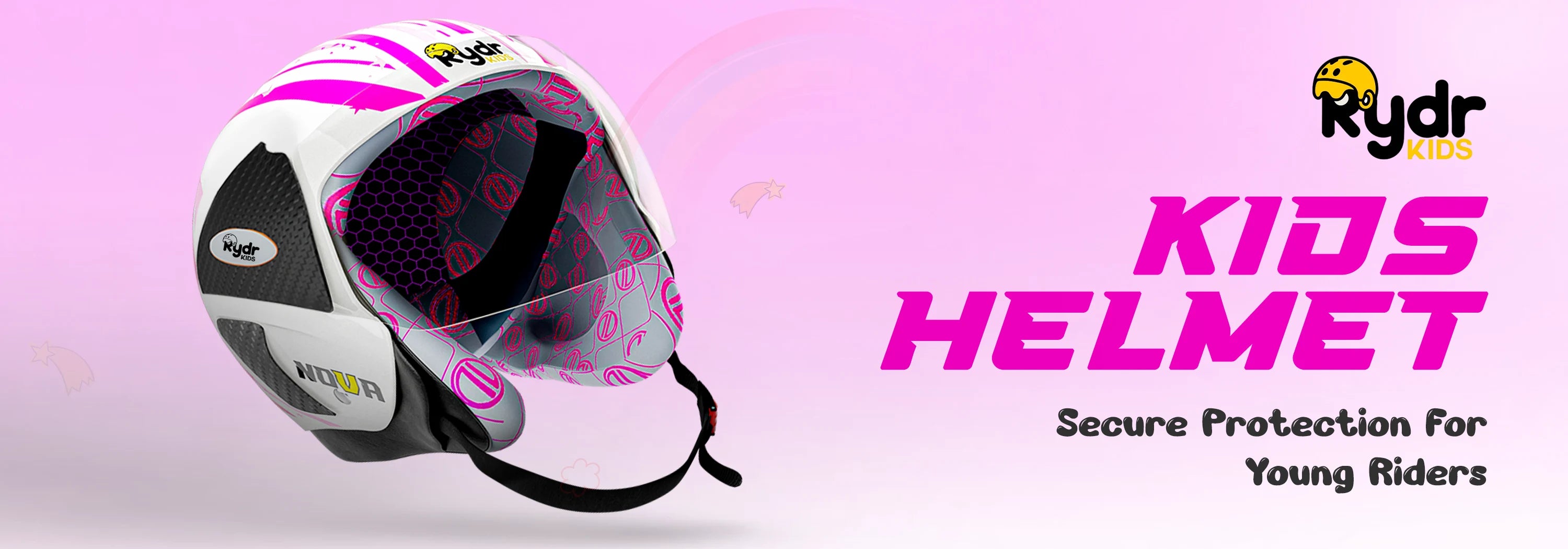 Buy RYDR Kids Cub Nova Pink Helmet Online India