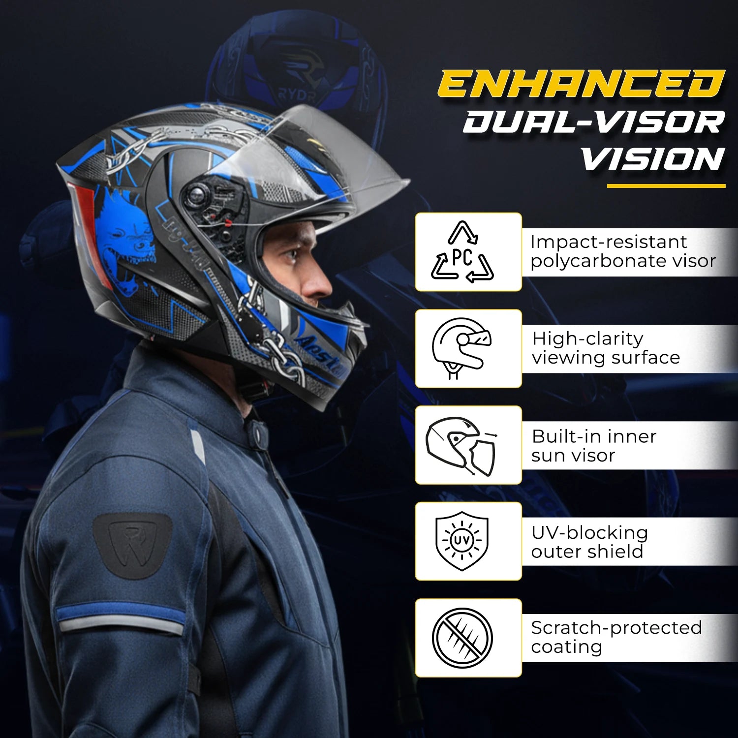 Rydr AC  Black / Blue Graphics