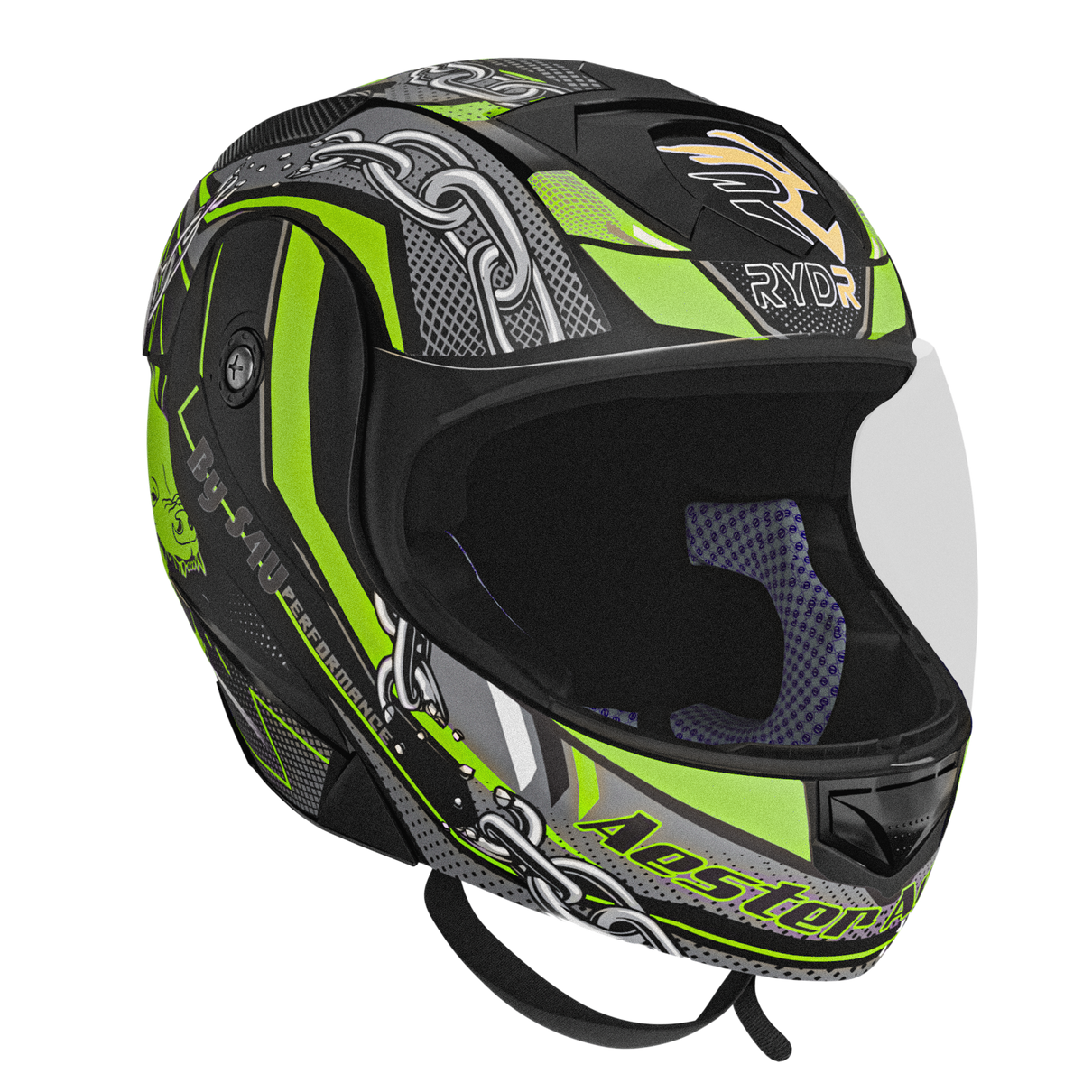 Rydr AC Dx - FLIP UP Black / Green Graphics