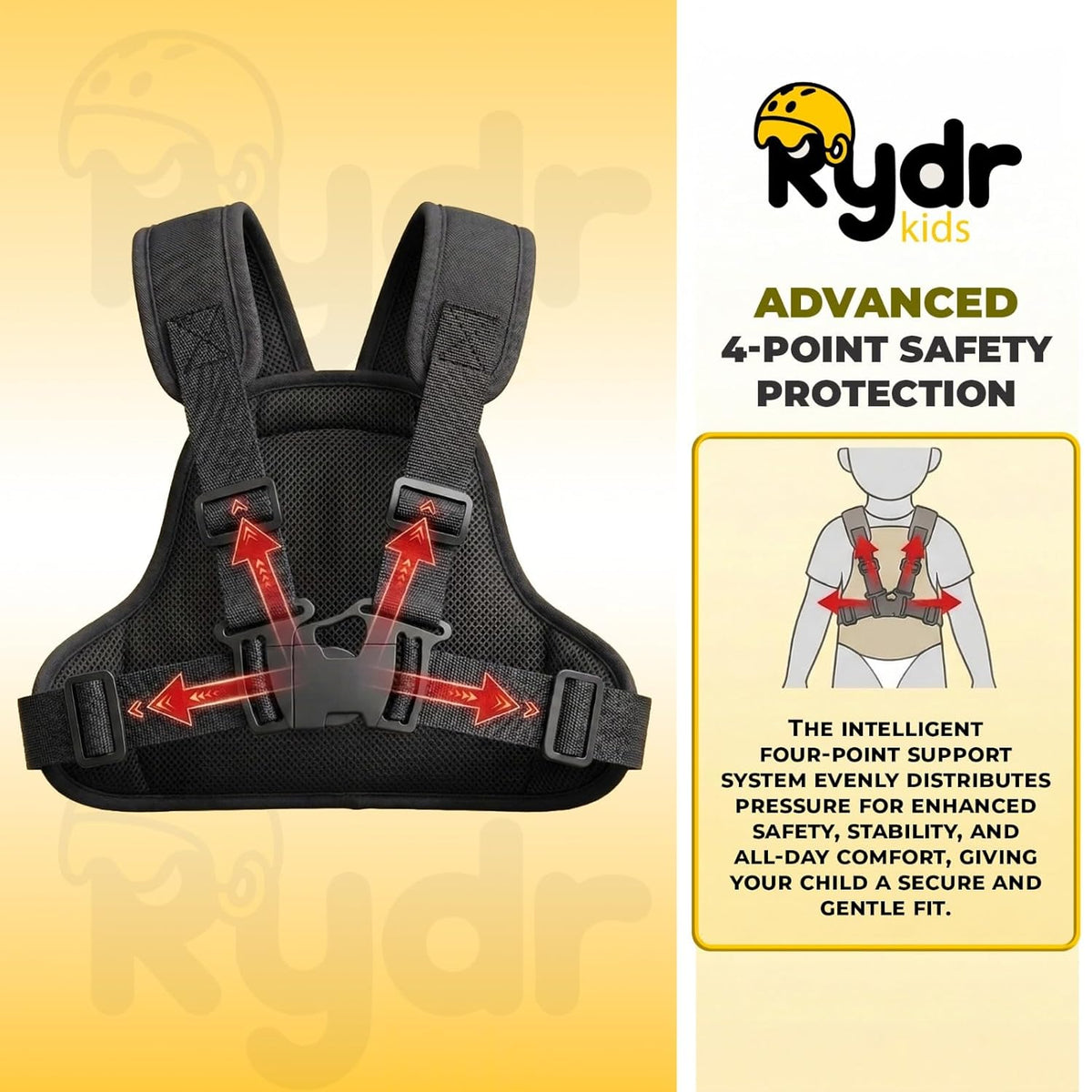 Rydr Kids Premium Motorcycle Safety Harness (2–12 Years)