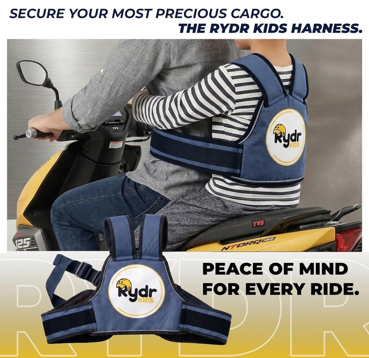 Rydr Kids Premium Motorcycle Safety Harness (2–12 Years)