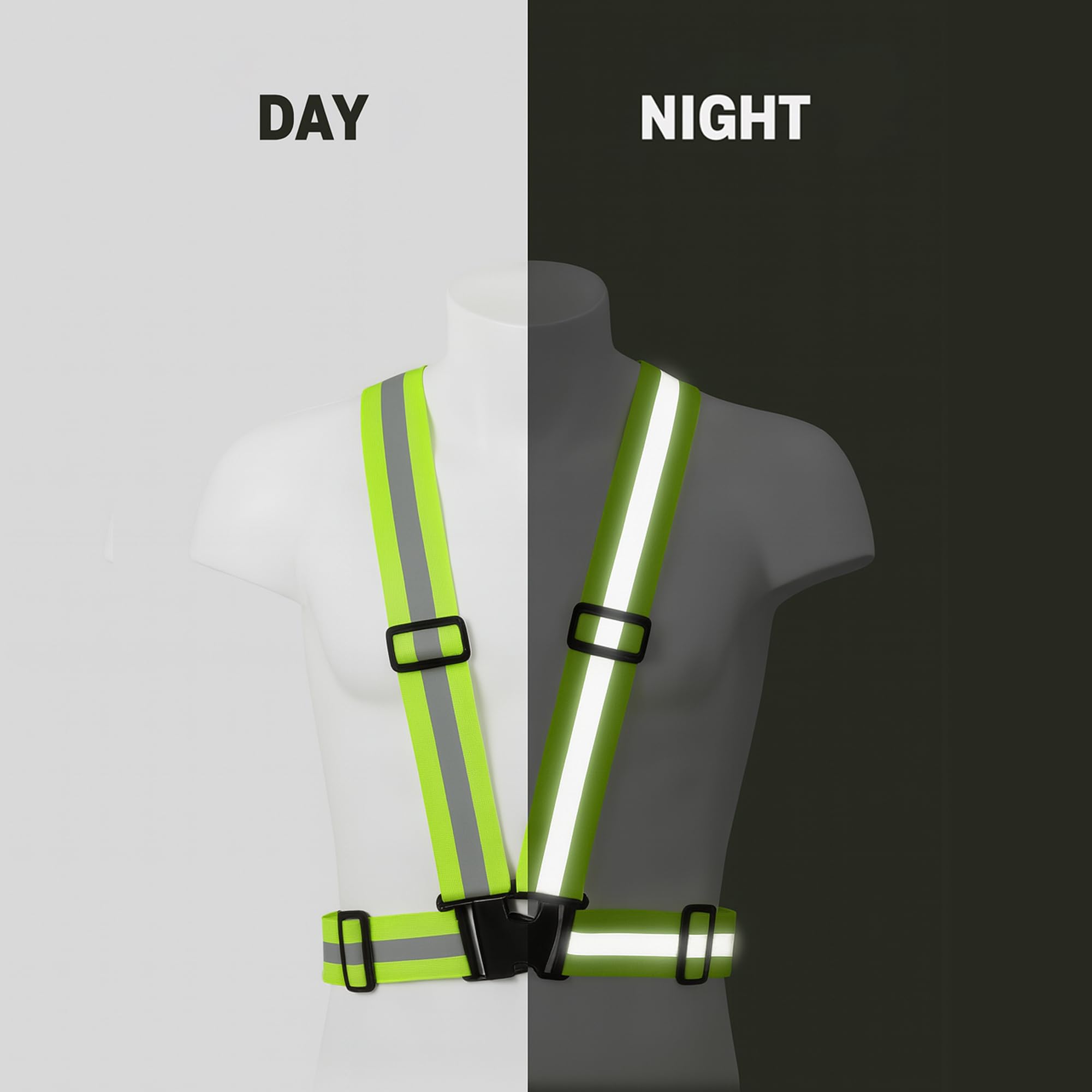 Reflective safety CROSS BELT Neon